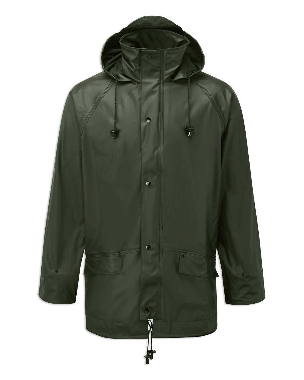 Olive coloured Fort Airflex Fortex Breathable Waterproof Jacket on white background 