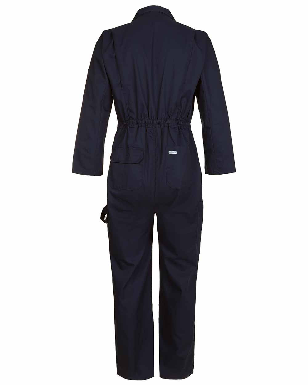 Navy Blue coloured Fort Zip Front Boilersuit on white background 