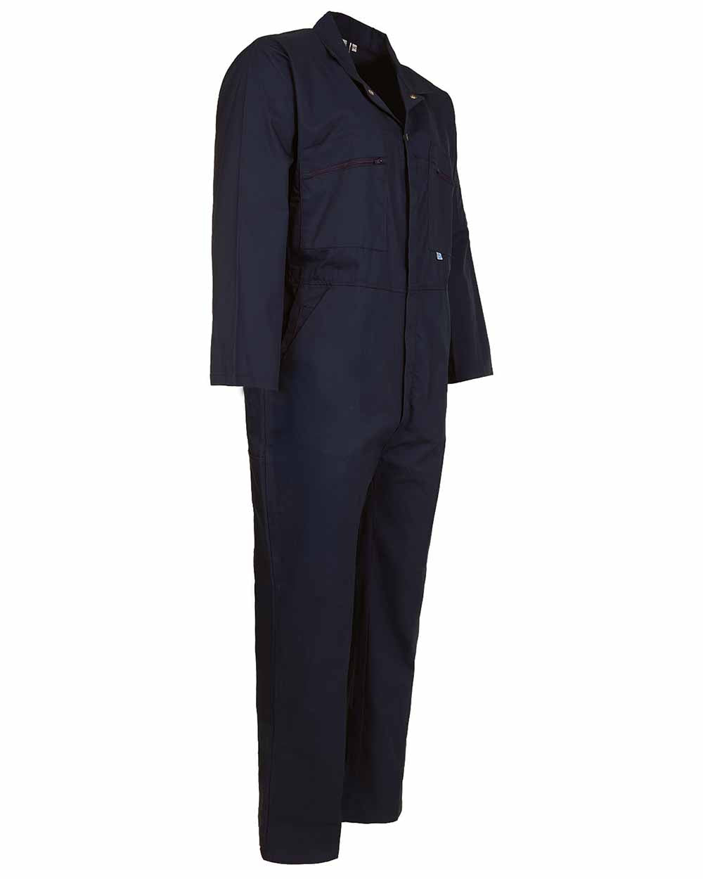 Navy Blue coloured Fort Zip Front Boilersuit on white background 