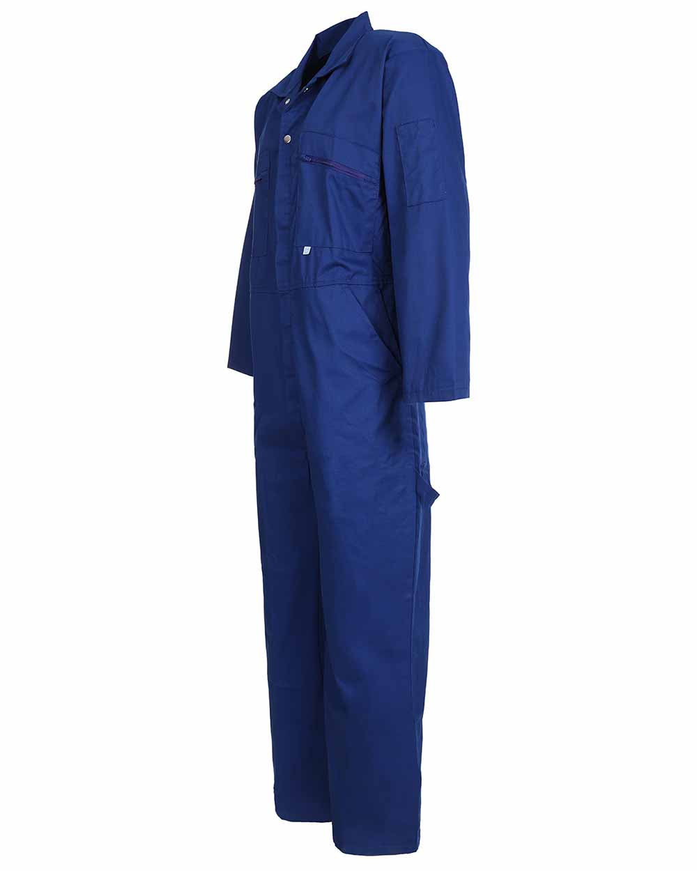 Royal Blue coloured Fort Zip Front Boilersuit on white background 