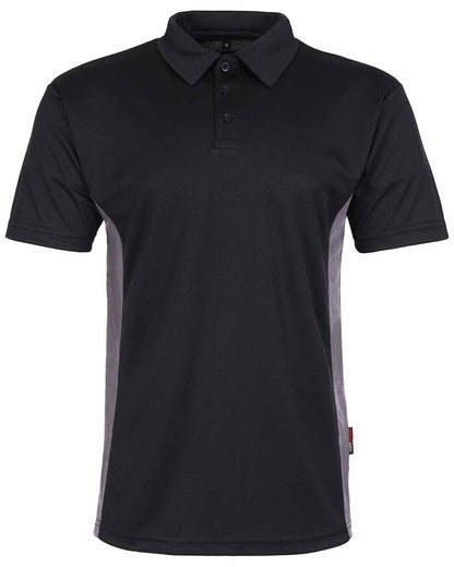 Black Coloured TuffStuff Elite Polo Shirt On A White Background 