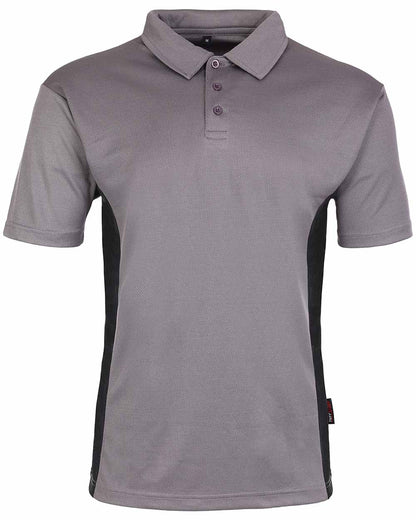 Grey Coloured TuffStuff Elite Polo Shirt On A White Background 