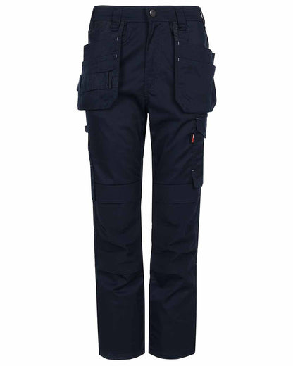 Navy coloured TuffStuff ProFlex Work Trousers on White background 