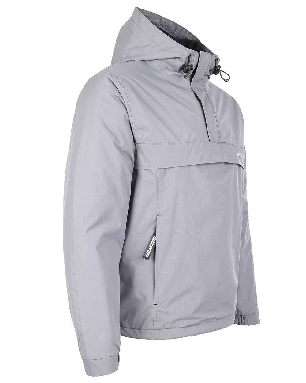 Grey Coloured TuffStuff Sutherland Waterproof Windbreaker Smock On A White Background 