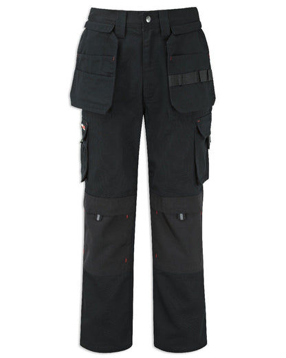 Black Coloured TuffStuff Extreme Work Trousers On A White Background 