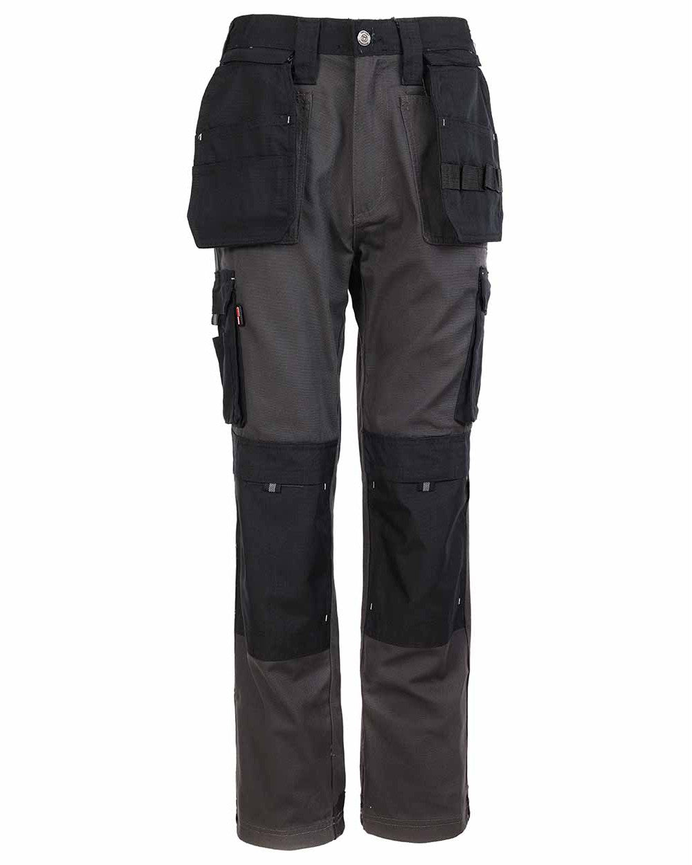 Grey Coloured TuffStuff Extreme Work Trousers On A White Background 