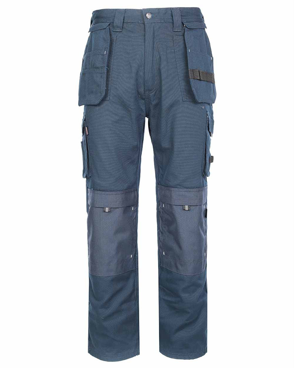 Navy Blue Coloured TuffStuff Extreme Work Trousers On A White Background 