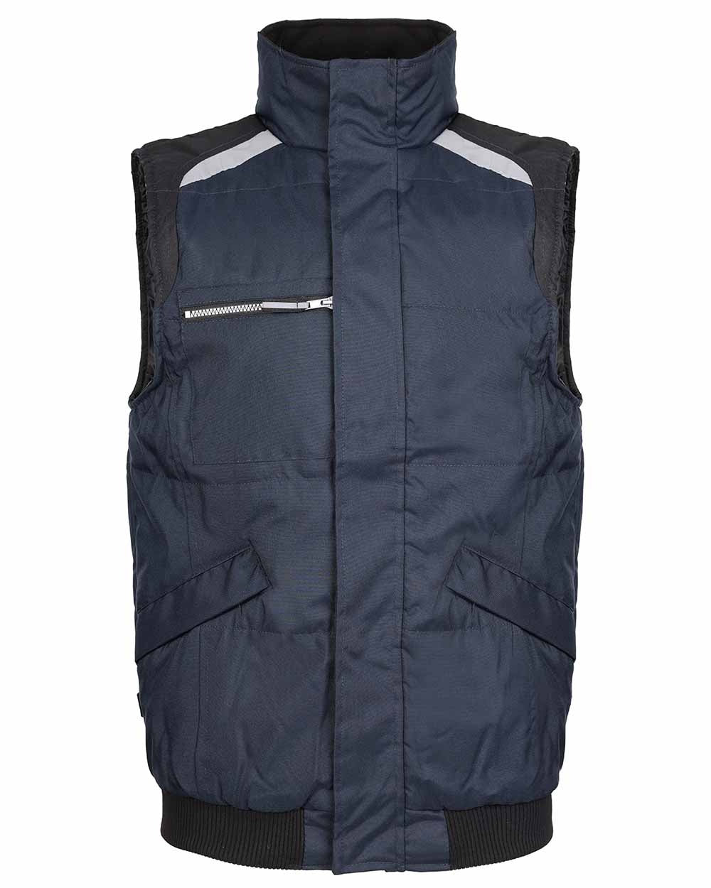 Navy Blue Coloured TuffStuff Pro Work Bodywarmer  On A White Background 