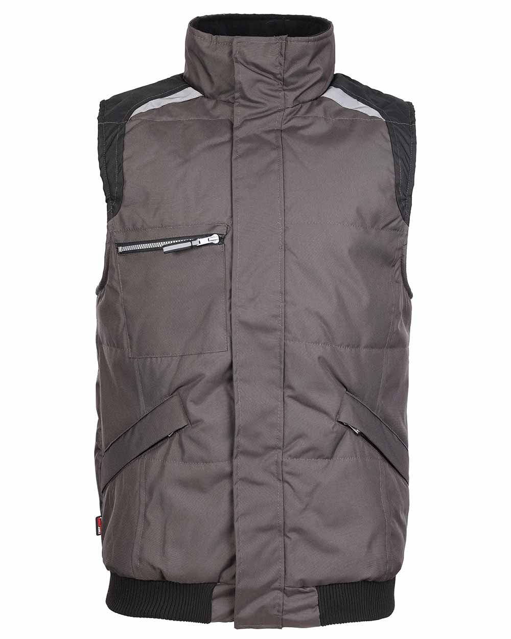 Grey Coloured TuffStuff Pro Work Bodywarmer  On A White Background 