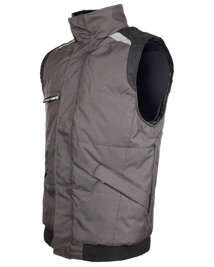 Grey Coloured TuffStuff Pro Work Bodywarmer  On A White Background 