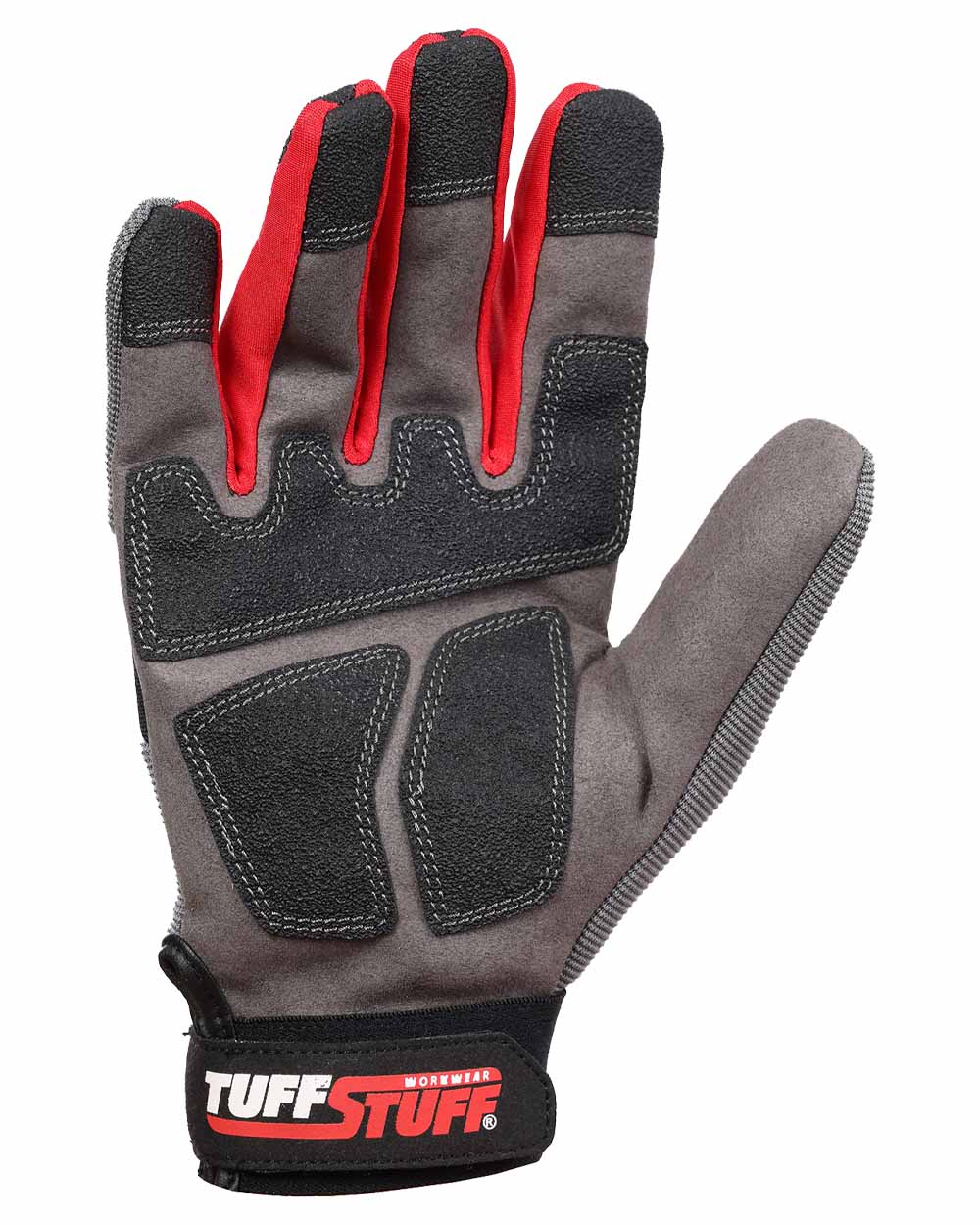 Black coloured TuffStuff Pro Work Gloves on White Background