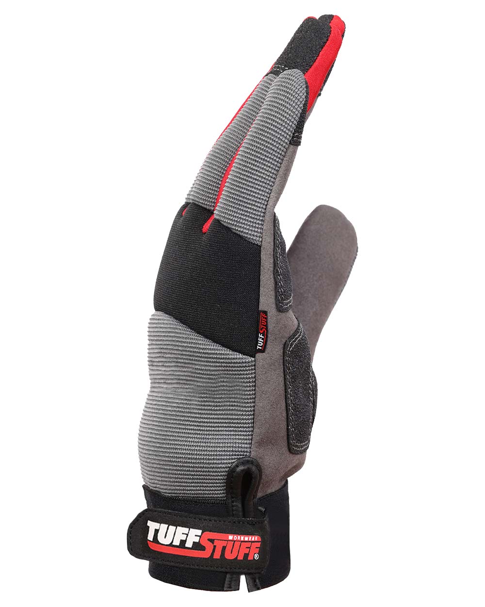 Black coloured TuffStuff Pro Work Gloves on White Background