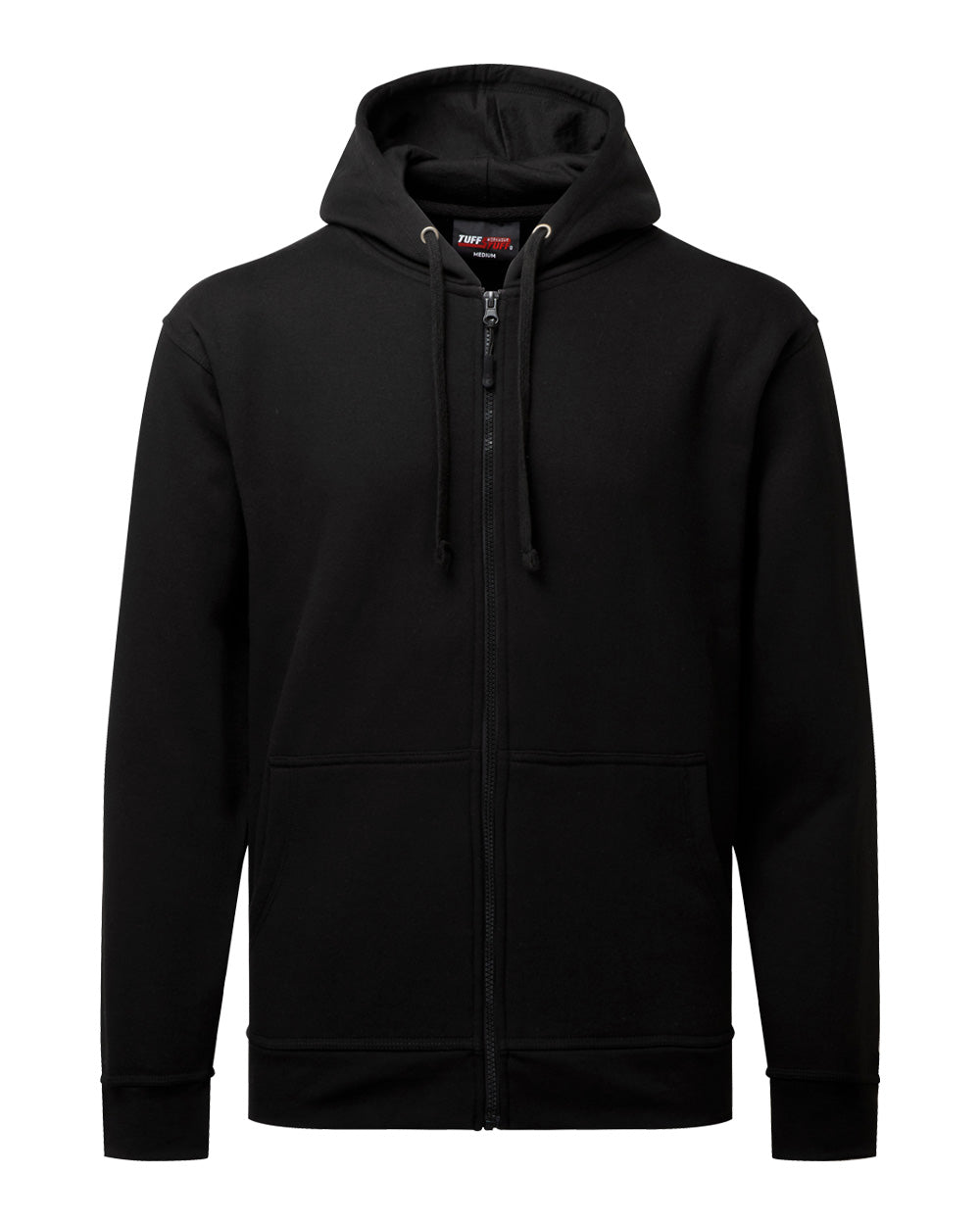 Black coloured TuffStuff Pro Work Hoodie on White background 