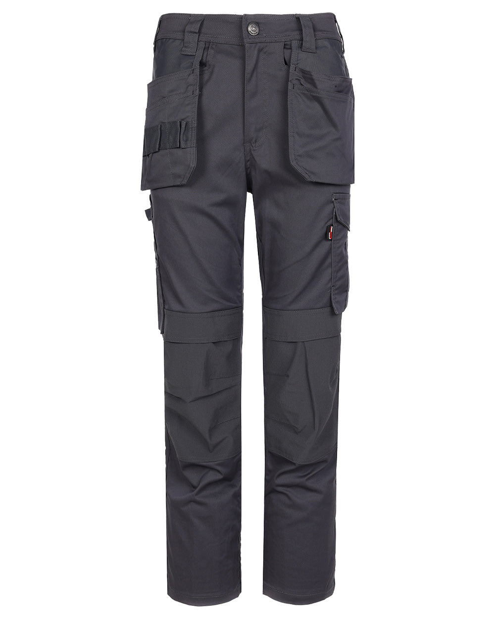 Grey coloured TuffStuff ProFlex Work Trousers on White background 