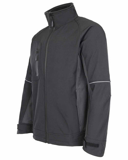 Black Coloured TuffStuff Stanton Waterproof Softshell Jacket On A White Background 