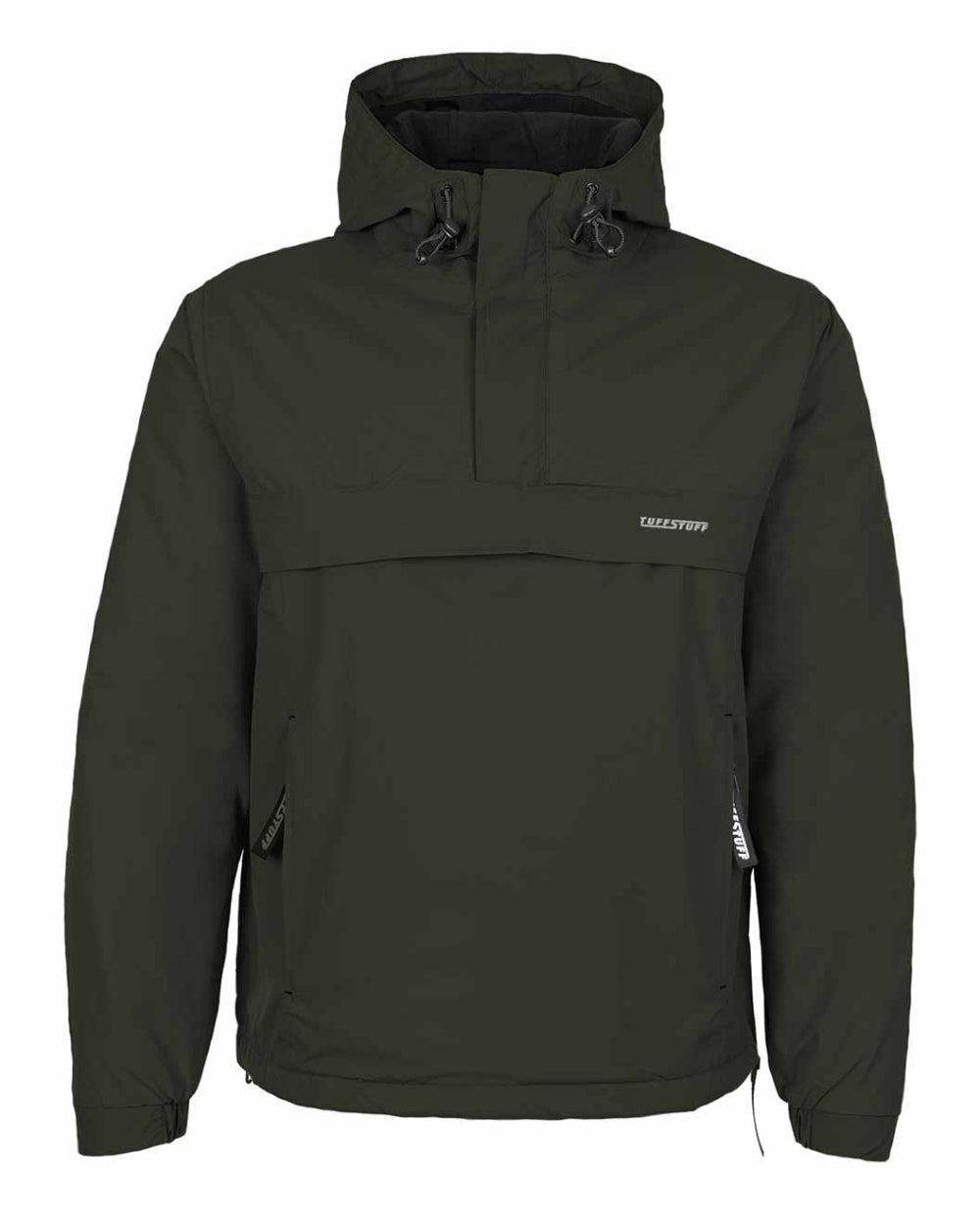 Green Coloured TuffStuff Sutherland Waterproof Windbreaker Smock On A White Background 