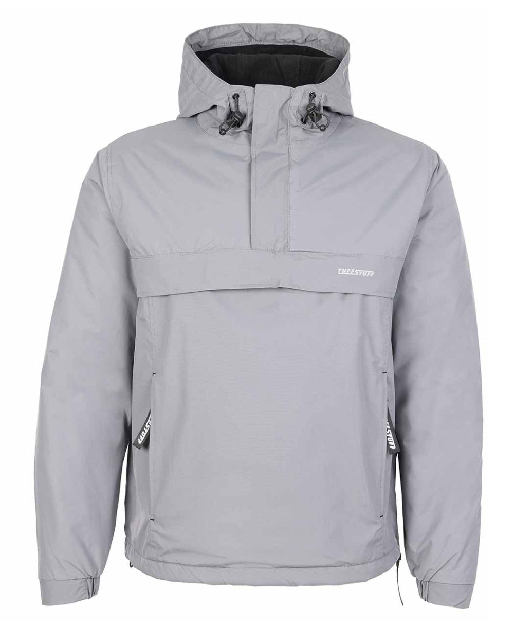 Grey Coloured TuffStuff Sutherland Waterproof Windbreaker Smock On A White Background 